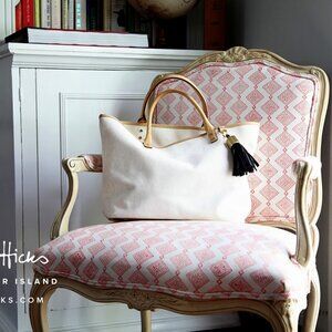 India Hicks Large Mayfair Shopper Tote Eleuthra Lucky Beetle Bag Scarab